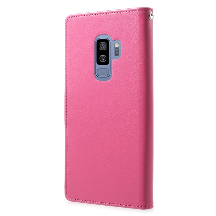 MERCURY GOOSPERY Rich Diary Leather Wallet Cover Accessory for Samsung Galaxy S9 Plus - Rose-3