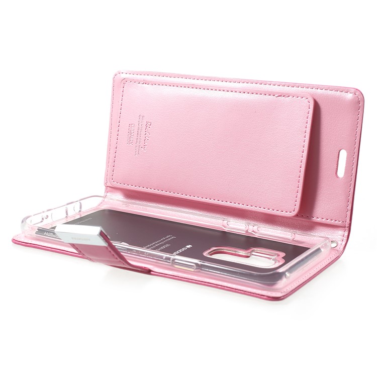 MERCURY GOOSPERY Rich Diary Leather Wallet Cover Accessory for Samsung Galaxy S9 Plus - Rose-5