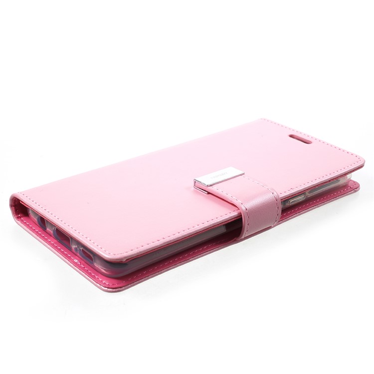 MERCURY GOOSPERY Rich Diary Leather Wallet Protection Casing for Samsung Galaxy S9 Plus G965 - Pink-4