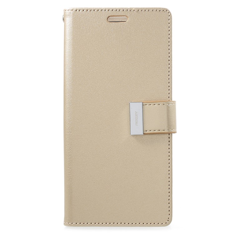 MERCURY GOOSPERY Rich Diary Leather Wallet Mobile Folio Cover for Samsung Galaxy S9 Plus G965 - Gold-2