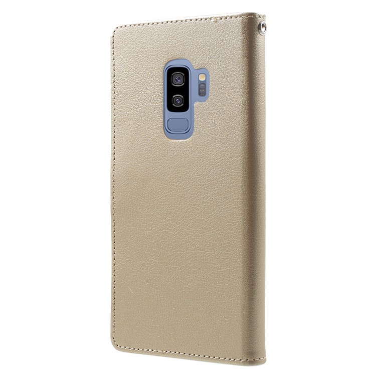 MERCURY GOOSPERY Rich Diary Leather Wallet Mobile Folio Cover for Samsung Galaxy S9 Plus G965 - Gold-3