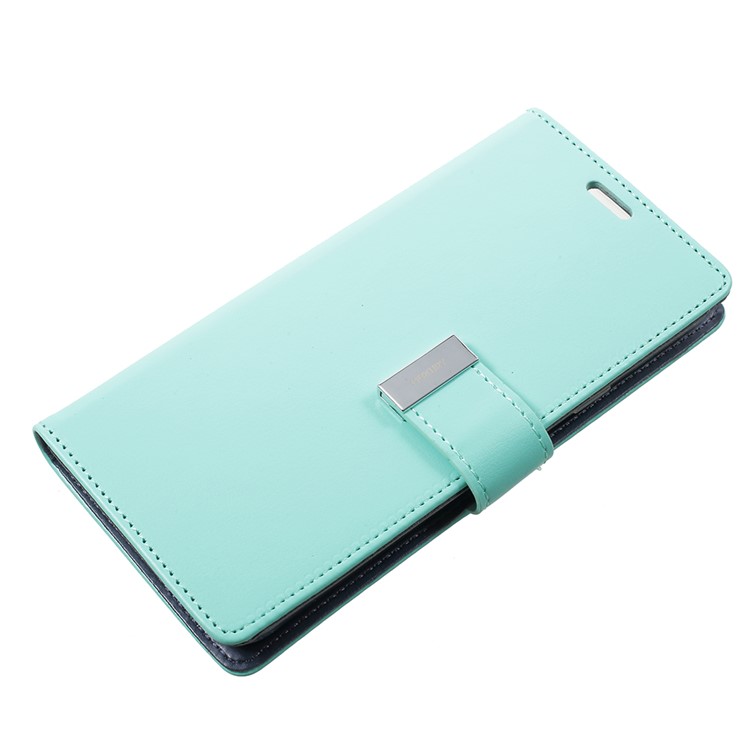 MERCURY GOOSPERY Rich Diary for Samsung Galaxy S9 Plus Leather Wallet Accessory Case - Cyan-4