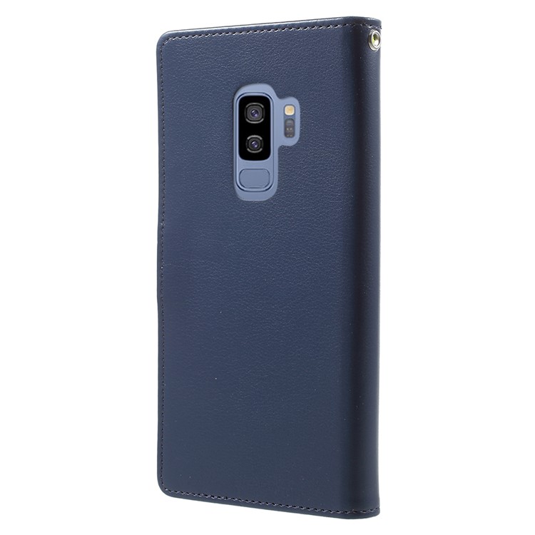 MERCURY GOOSPERY Rich Diary Leather Wallet Mobile Phone Flip Casing for Samsung Galaxy S9 Plus G965 - Blue-3
