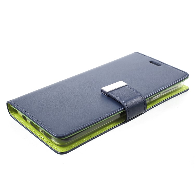 MERCURY GOOSPERY Rich Diary Leather Wallet Mobile Phone Flip Casing for Samsung Galaxy S9 Plus G965 - Blue-4