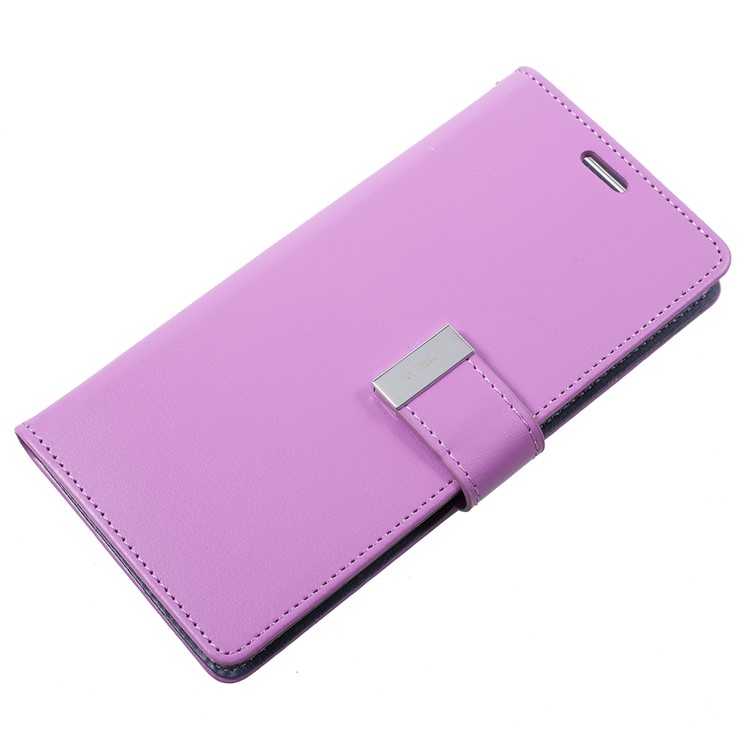 MERCURY GOOSPERY Rich Diary Leather Wallet Protection Cellphone Case for Samsung Galaxy S9 Plus - Purple-4
