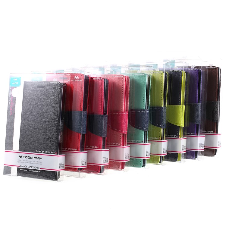 MERCURY GOOSPERY Fancy Diary Wallet Leather Mobile Case for Samsung Galaxy S9 - Black-10
