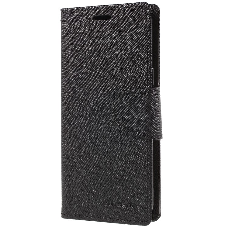 MERCURY GOOSPERY Fancy Diary Wallet Leather Mobile Case for Samsung Galaxy S9 - Black-2