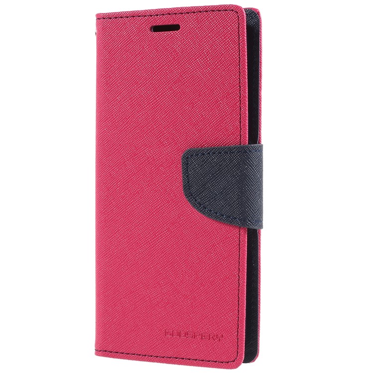 MERCURY GOOSPERY Contrast Color Leather Wallet Stand Cover for Samsung Galaxy S9 - Rose-1