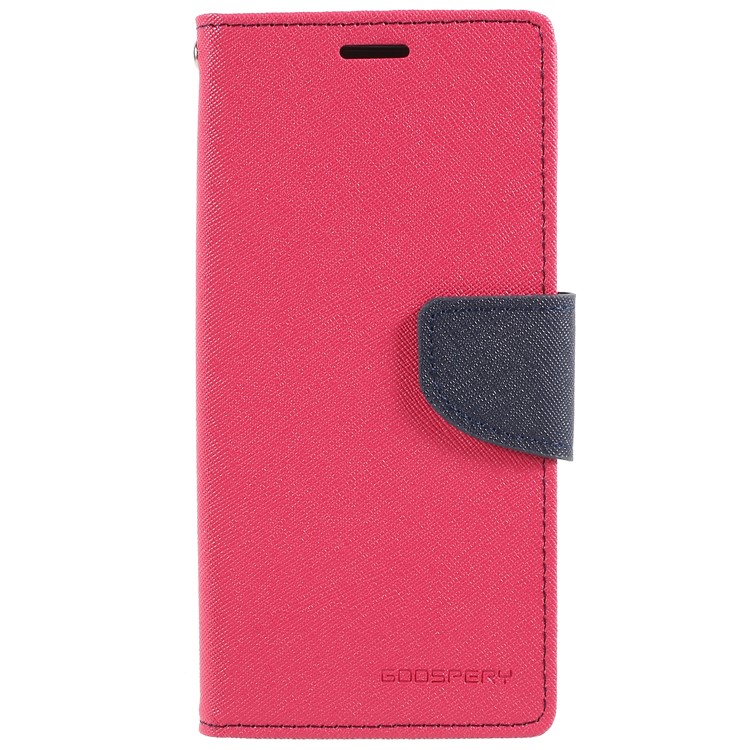 MERCURY GOOSPERY Contrast Color Leather Wallet Stand Cover for Samsung Galaxy S9 - Rose-3