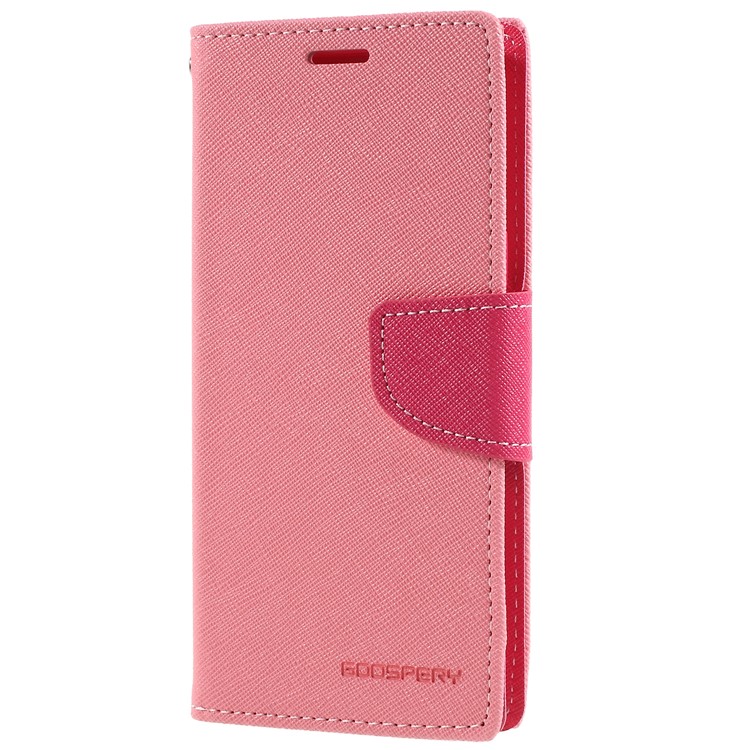 MERCURY GOOSPERY Contrast Color Leather Wallet Phone Shell for Samsung Galaxy S9 G960 - Pink-1