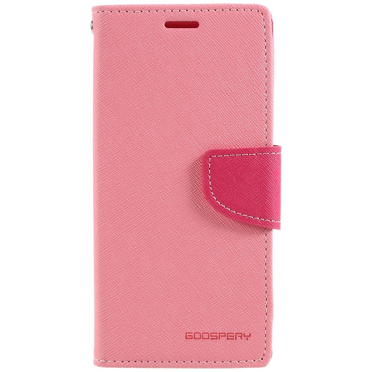 MERCURY GOOSPERY Contrast Color Leather Wallet Phone Shell for Samsung Galaxy S9 G960 - Pink-3