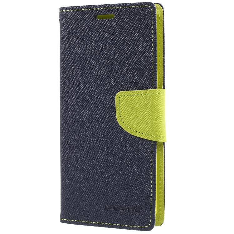 MERCURY GOOSPERY Fancy Diary Leather Wallet Protective Case for Samsung S9 G960 - Dark Blue-1