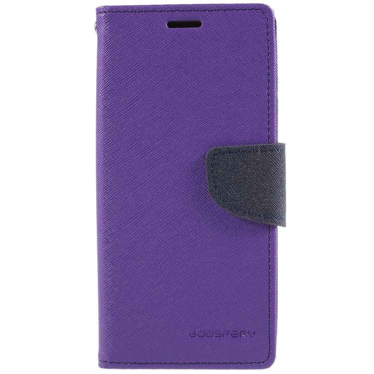 MERCURY GOOSPERY Contrast Color Leather Wallet Mobile Phone Casing for Samsung S9 - Purple-3
