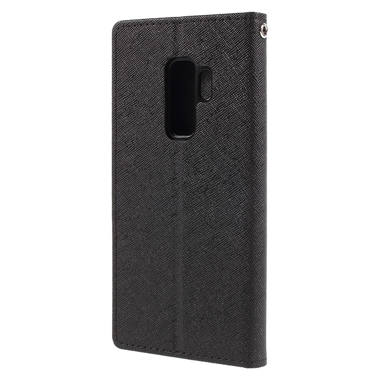 MERCURY GOOSPERY Fancy Flip Leather Wallet Phone Casing for Samsung Galaxy S9 Plus - Black-2