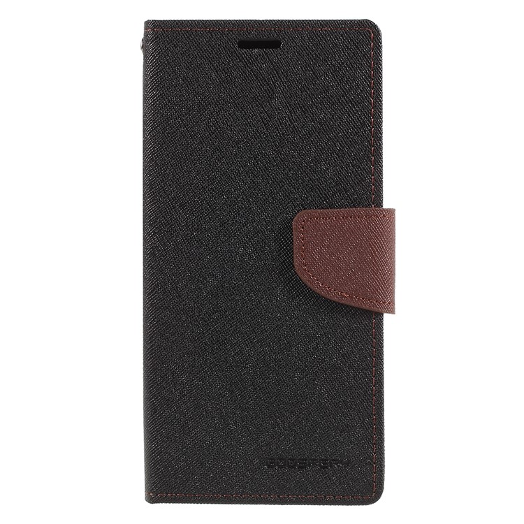 MERCURY GOOSPERY Fancy Flip Leather Wallet Phone Cover for Samsung Galaxy S9 Plus G965 - Black / Brown-1