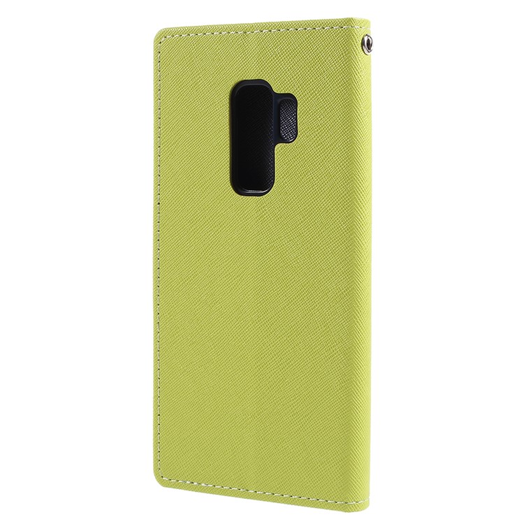 MERCURY GOOSPERY Fancy Flip Leather Wallet Cell Phone Casing for Samsung Galaxy S9 Plus G965 - Green-3