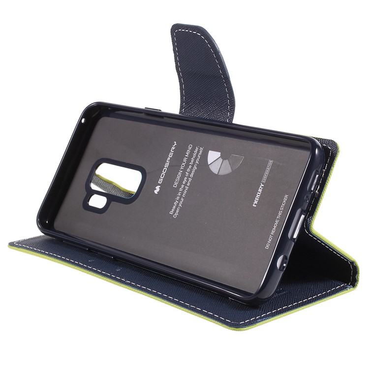 MERCURY GOOSPERY Fancy Flip Leather Wallet Cell Phone Casing for Samsung Galaxy S9 Plus G965 - Green-4