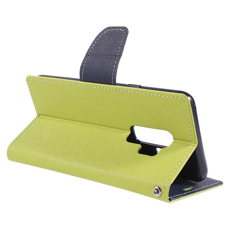 MERCURY GOOSPERY Fancy Flip Leather Wallet Cell Phone Casing for Samsung Galaxy S9 Plus G965 - Green-5