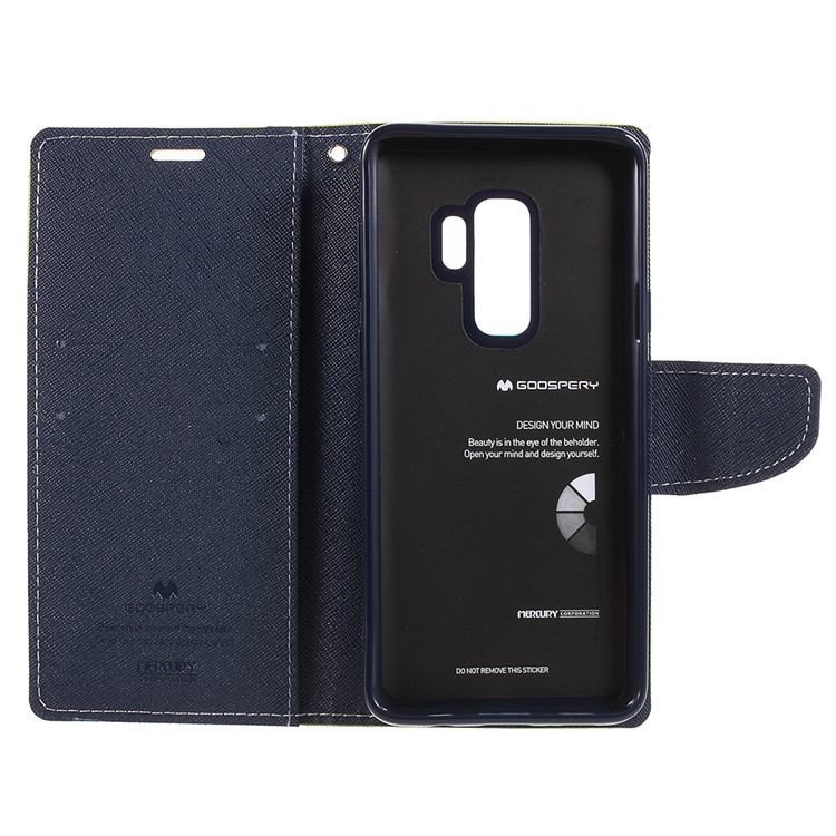MERCURY GOOSPERY Fancy Flip Leather Wallet Cell Phone Casing for Samsung Galaxy S9 Plus G965 - Green-6