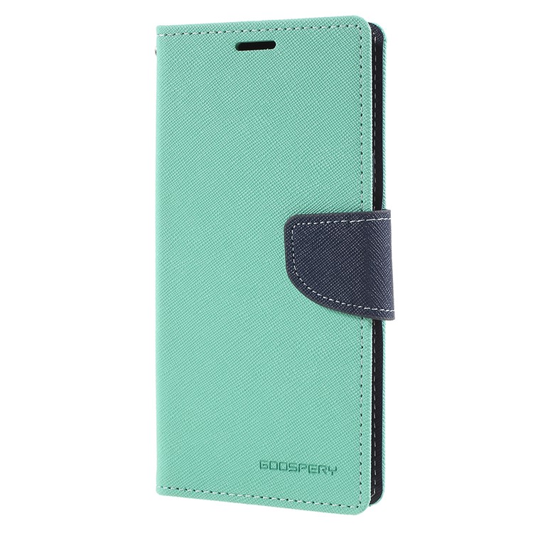 MERCURY GOOSPERY Fancy Flip Leather Wallet Mobile Phone Cover for Samsung Galaxy S9 Plus G965 - Cyan-2