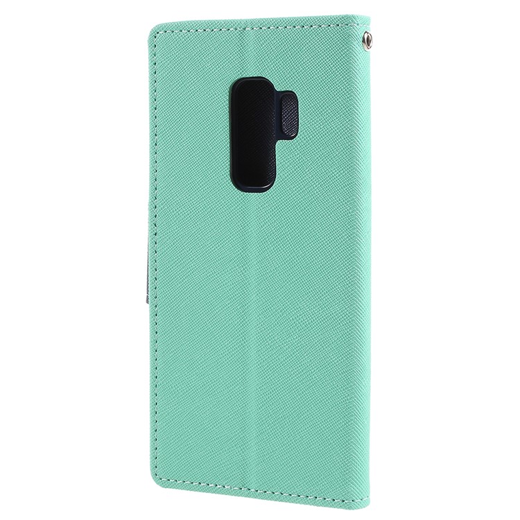 MERCURY GOOSPERY Fancy Flip Leather Wallet Mobile Phone Cover for Samsung Galaxy S9 Plus G965 - Cyan-3