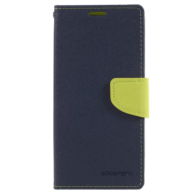MERCURY GOOSPERY Fancy Flip Leather Wallet Cell Phone Cover for Samsung Galaxy S9 Plus - Dark Blue-1