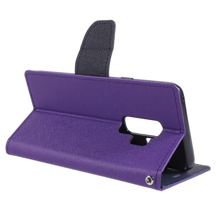 MERCURY GOOSPERY Fancy Flip Leather Wallet Mobile Phone Shell for Samsung Galaxy S9 Plus - Purple-5