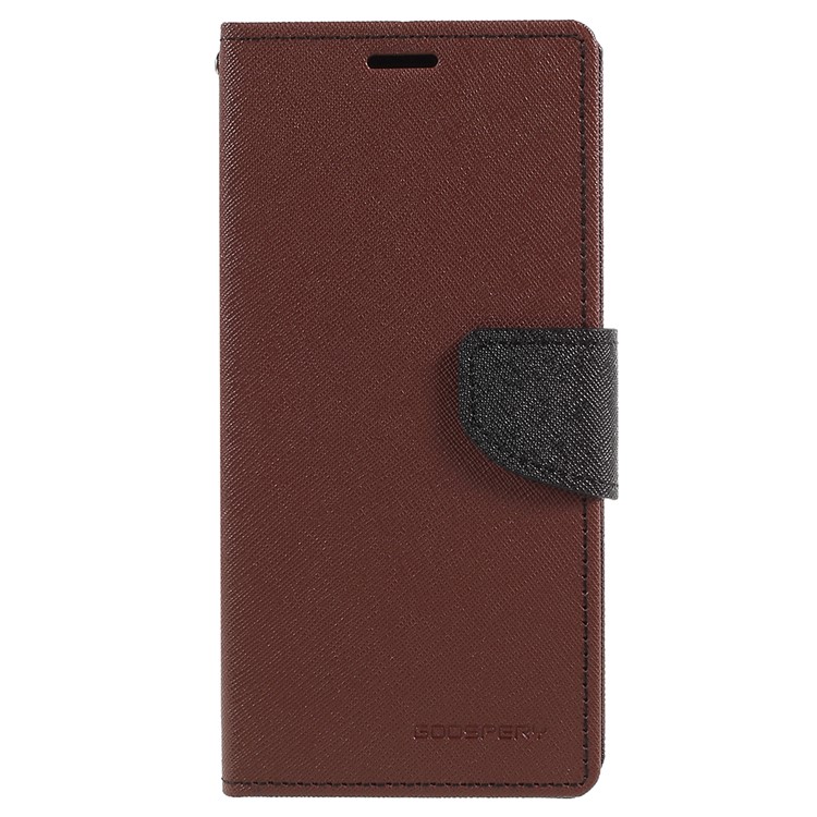 MERCURY GOOSPERY Fancy Flip Leather Wallet Cell Phone Shell for Samsung Galaxy S9 Plus - Brown-1