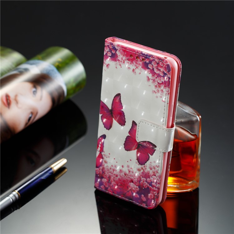 Pattern Printing Leather Wallet Cover for Samsung Galaxy S9 G960 - Vivid Butterflies-8