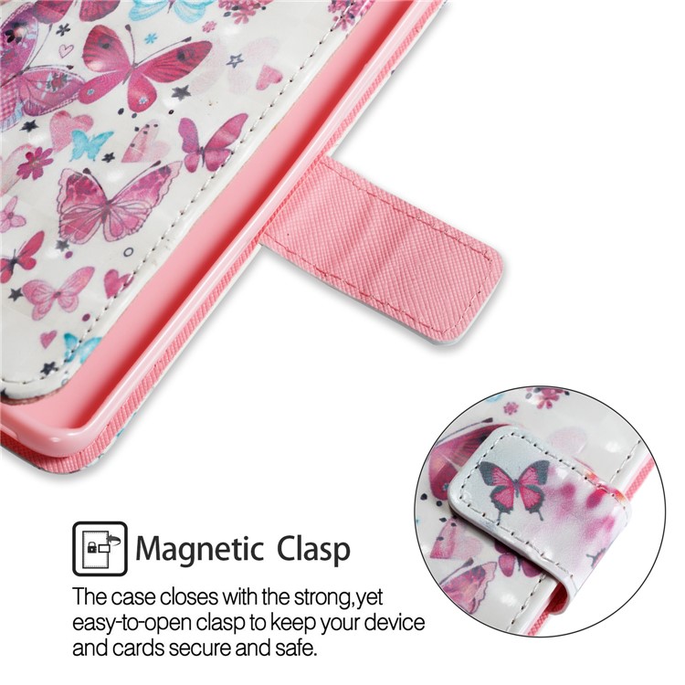 Pattern Printing Wallet Leather Stand Case for Samsung Galaxy S9 G960 - Colorized Butterflies-6