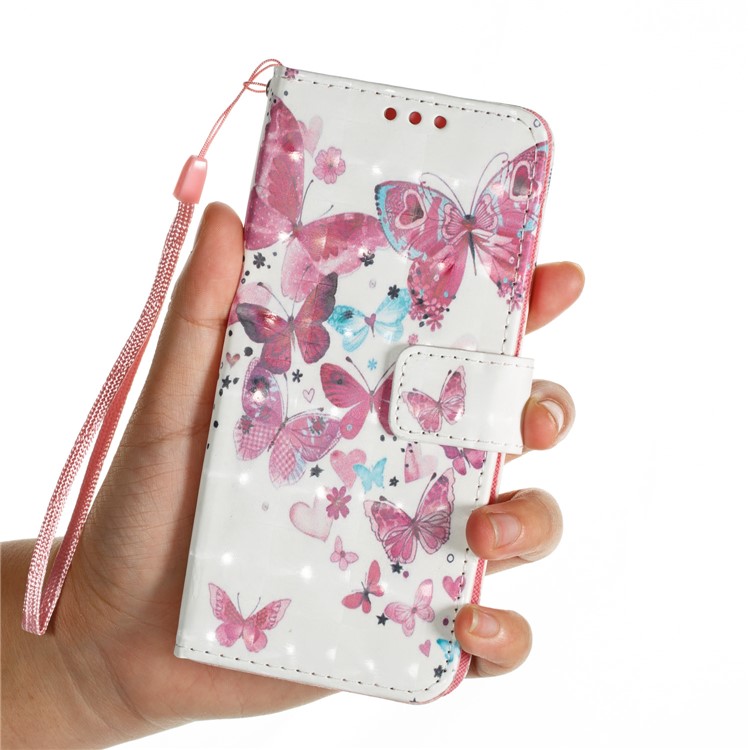 Pattern Printing Wallet Leather Stand Case for Samsung Galaxy S9 G960 - Colorized Butterflies-7