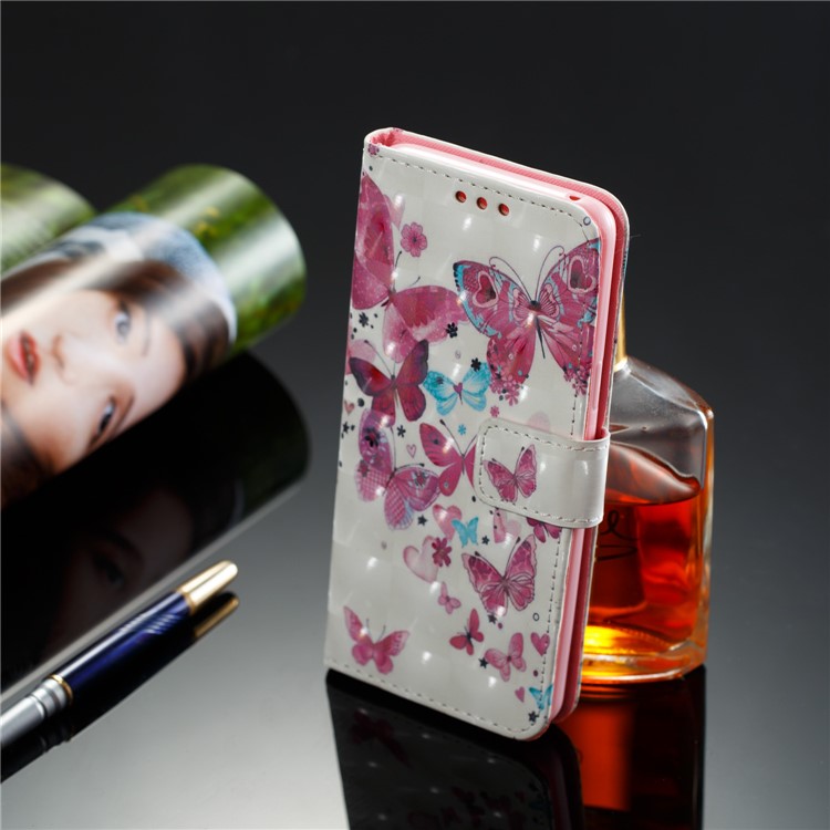Pattern Printing Wallet Leather Stand Case for Samsung Galaxy S9 G960 - Colorized Butterflies-8