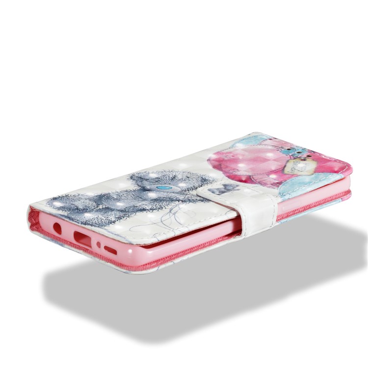 Pattern Printing Stand Leather Wallet Case for Samsung Galaxy S9 G960 - Bear and Balloon-3