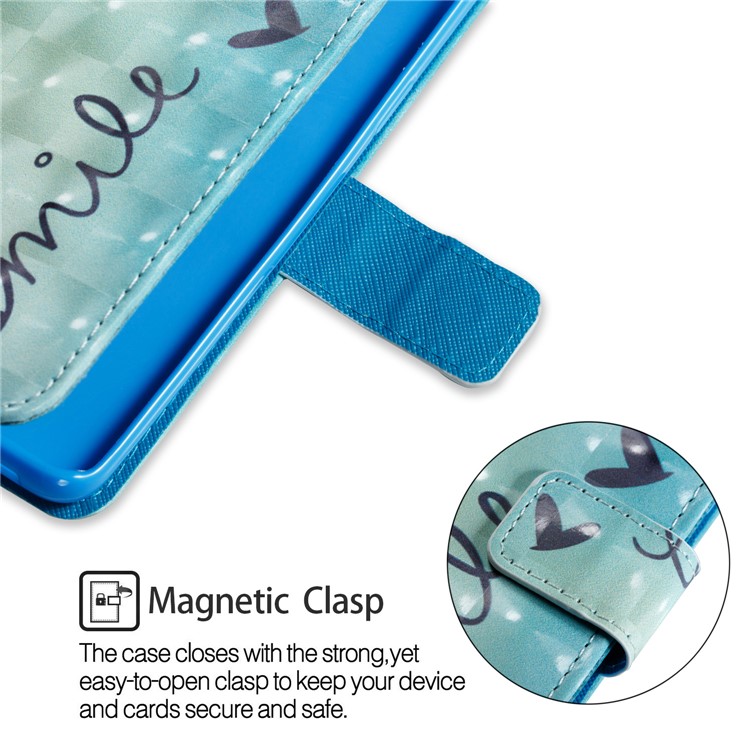 Pattern Printing Leather Wallet Case for Samsung Galaxy S9 - SMILE Pattern-6