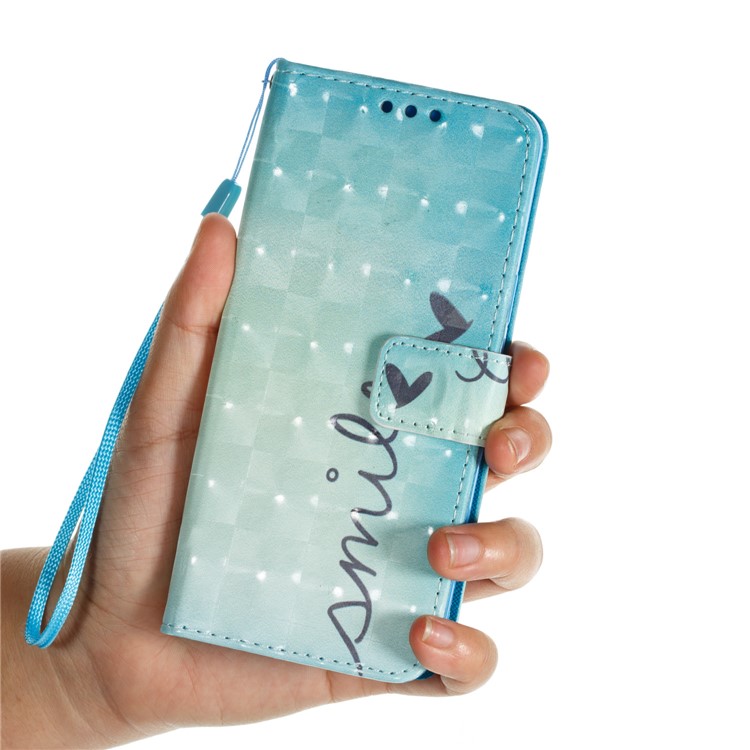 Pattern Printing Leather Wallet Case for Samsung Galaxy S9 - SMILE Pattern-7