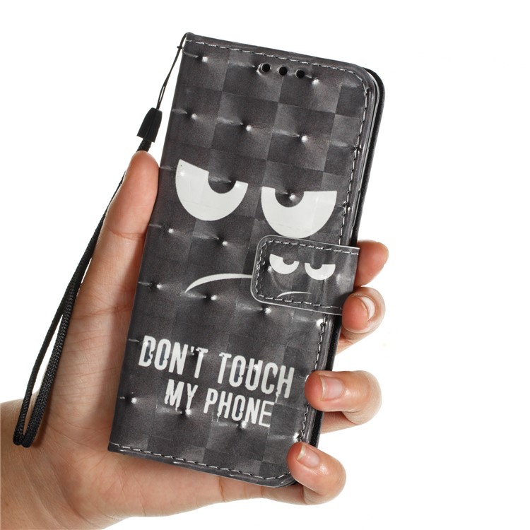 Pattern Printing Phone Leather Wallet Case for Samsung Galaxy S9 - Do not Touch My Phone-7