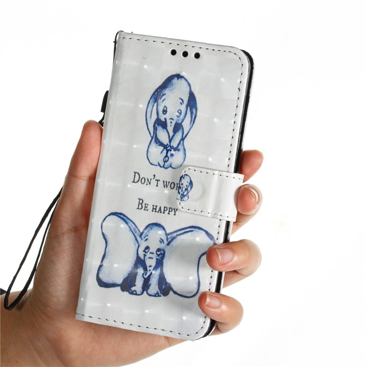 Pattern Printing Cell Phone Leather Wallet Case for Samsung Galaxy S9 - Elephant Pattern-7