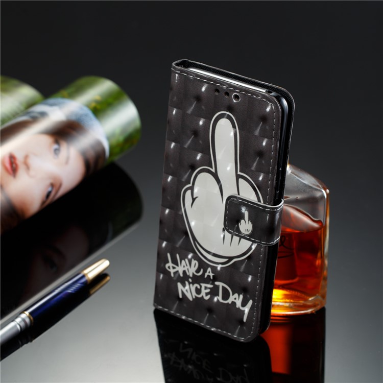 Pattern Printing Magnetic Leather Stand Case for Samsung Galaxy S9 - Have a Nice Day-8