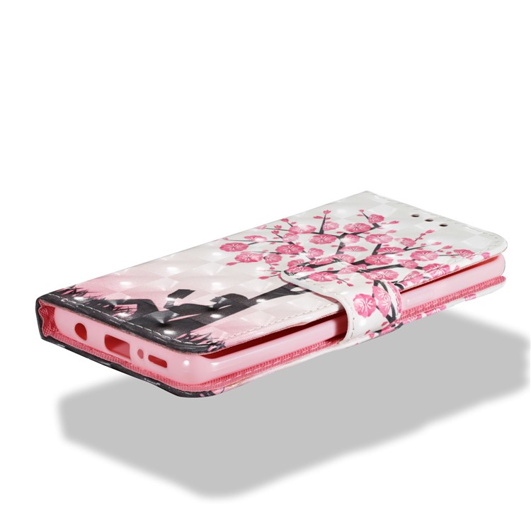 Patterned PU Leather Wallet Stand Casing for Samsung Galaxy S9 - Pretty Flower Tree-3