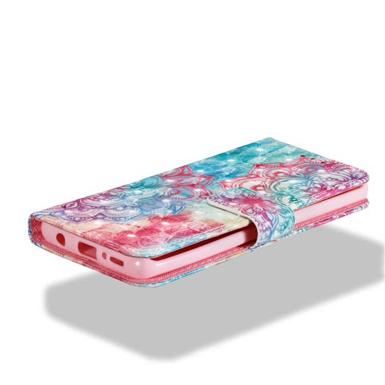Patterned PU Leather Stand Phone Casing for Samsung Galaxy S9 - Colorful Mandala-3