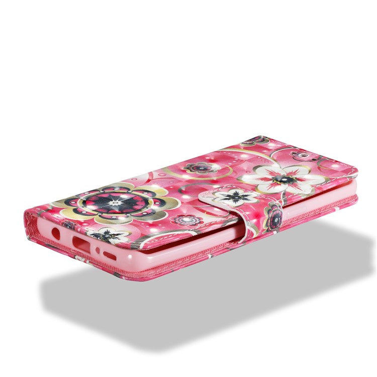 Patterned PU Leather Wallet Mobile Cover for Samsung Galaxy S9 - Stylish Flower-3