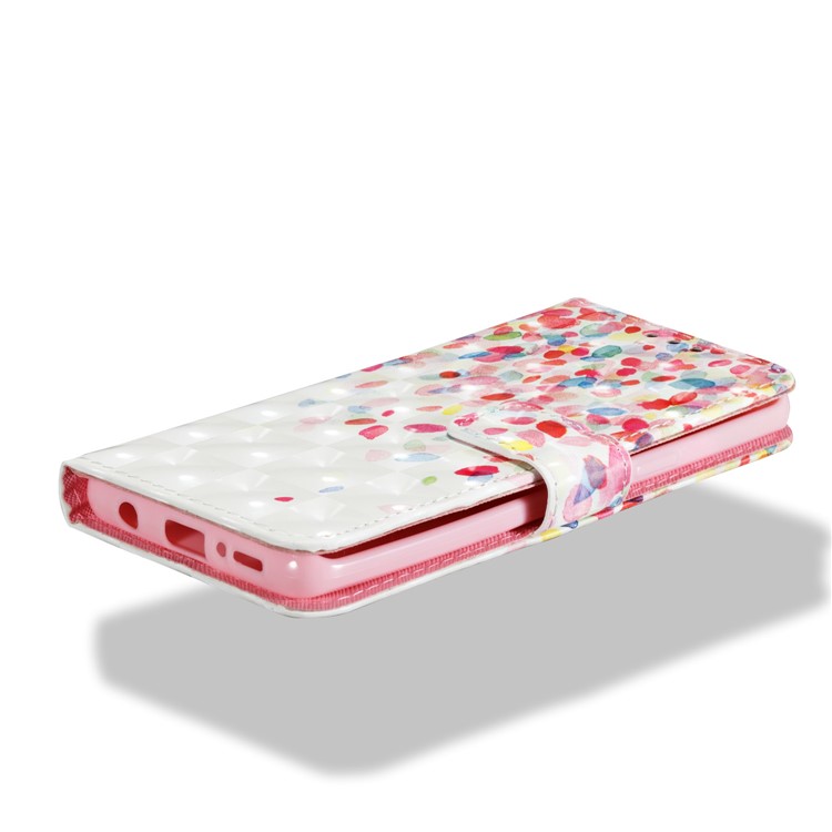 Patterned PU Leather Wallet Protective Case for Samsung Galaxy S9 - Colored Flower Petals-5