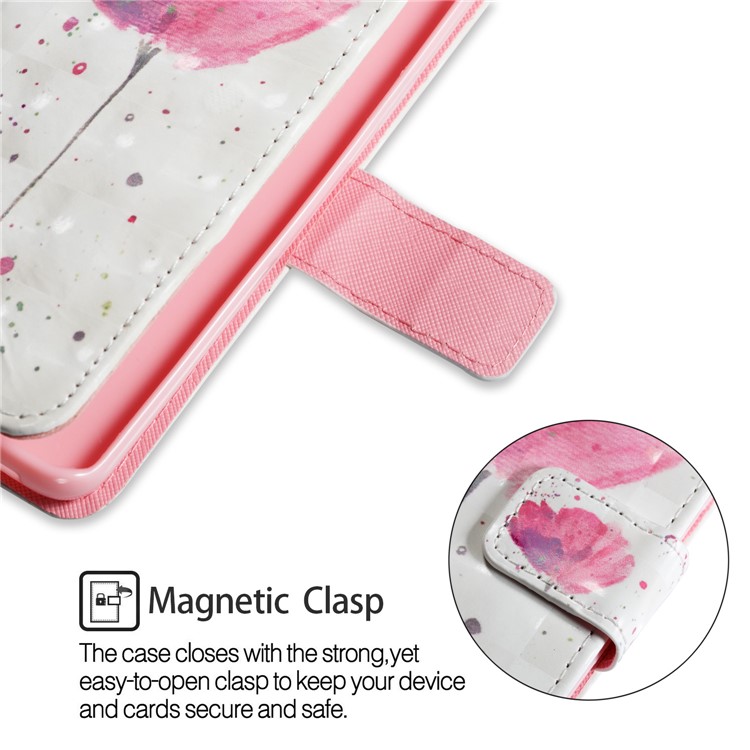 Patterned PU Leather Stand Phone Accessory Case for Samsung Galaxy S9 - Elegant Flower-5