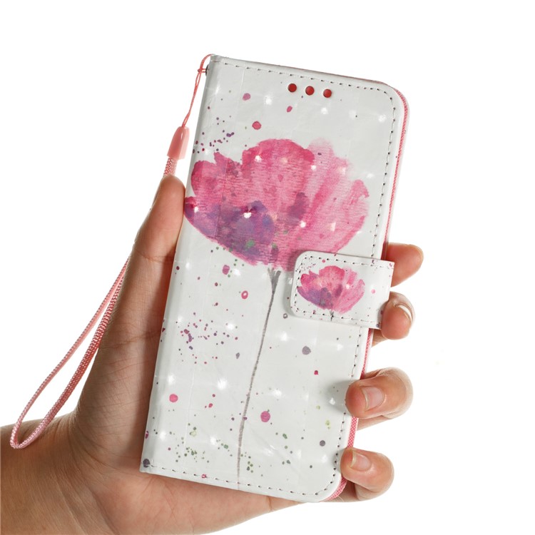 Patterned PU Leather Stand Phone Accessory Case for Samsung Galaxy S9 - Elegant Flower-6