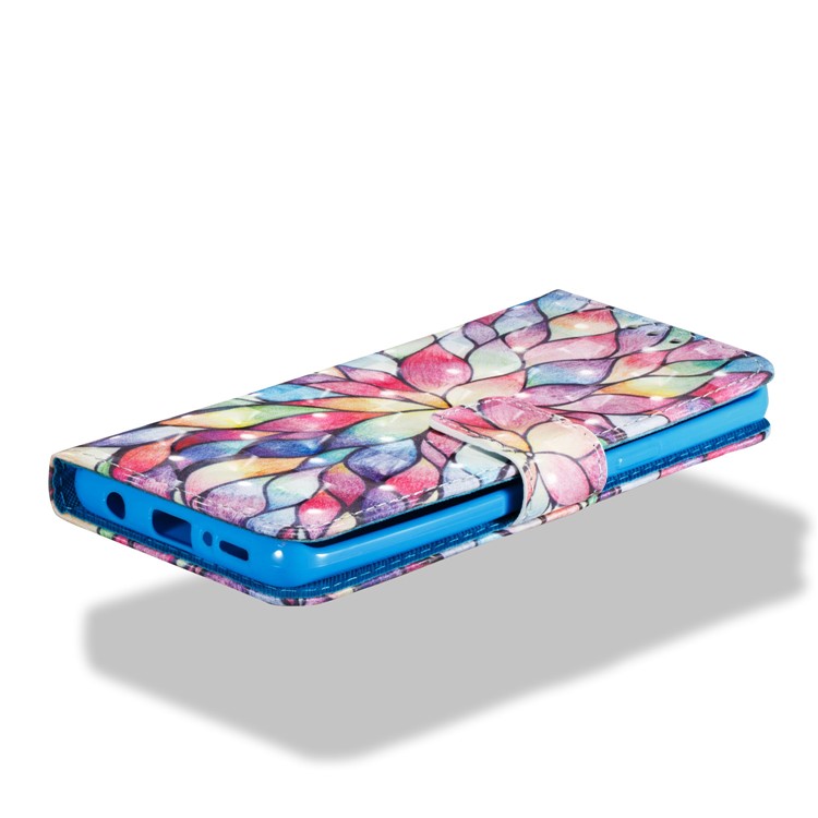 Patterned PU Leather Wallet Case Mobile Accessory for Samsung Galaxy S9 - Colorful Blossom-3