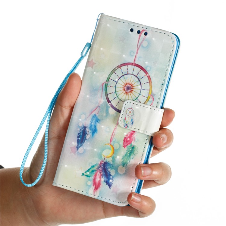 Pattern Printing PU Leather Wallet Stand Mobile Cover for Samsung Galaxy S9 - Colorful Dream Catcher-7