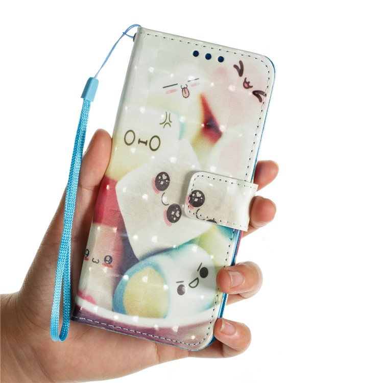 Pattern Printing PU Leather Stand Shell for Samsung Galaxy S9 - Cartoon Marshmallow-6