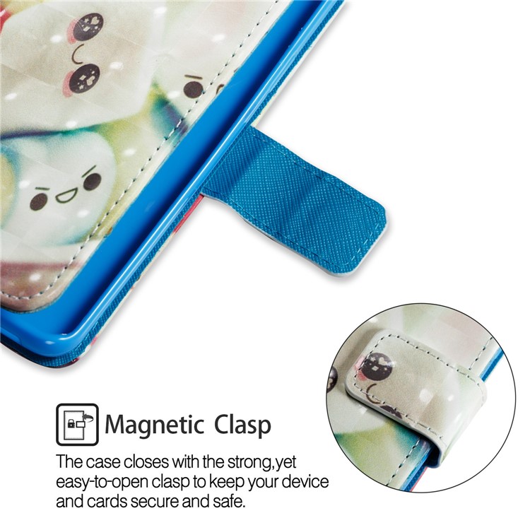 Pattern Printing PU Leather Stand Shell for Samsung Galaxy S9 - Cartoon Marshmallow-7
