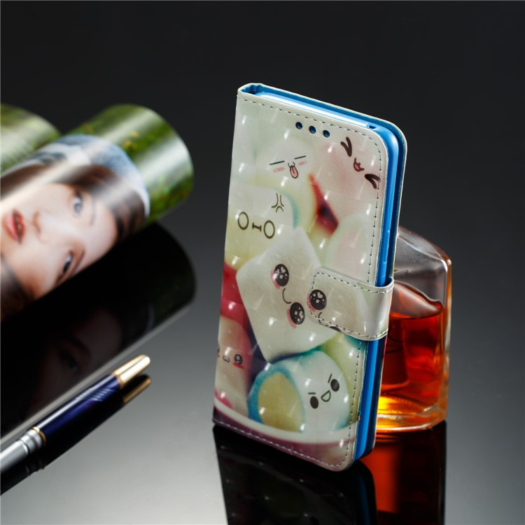 Pattern Printing PU Leather Stand Shell for Samsung Galaxy S9 - Cartoon Marshmallow-8