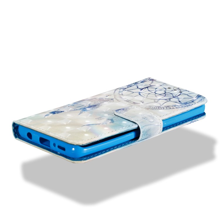 Pattern Printing PU Leather Wallet Flip Case for Samsung Galaxy S9 - Blue Dream Catcher-3